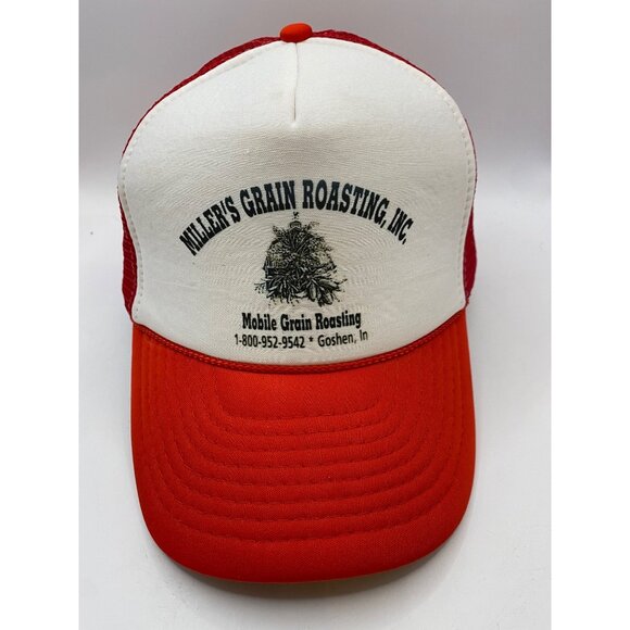 Vintage Millers Grain Roasting INC Snapback Trucker Hat R3 - Picture 1 of 4